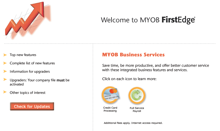 Welcome to MYOB FirstEdge